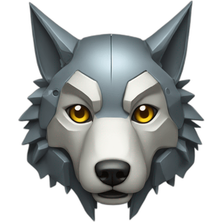 mecha wolf head emoji