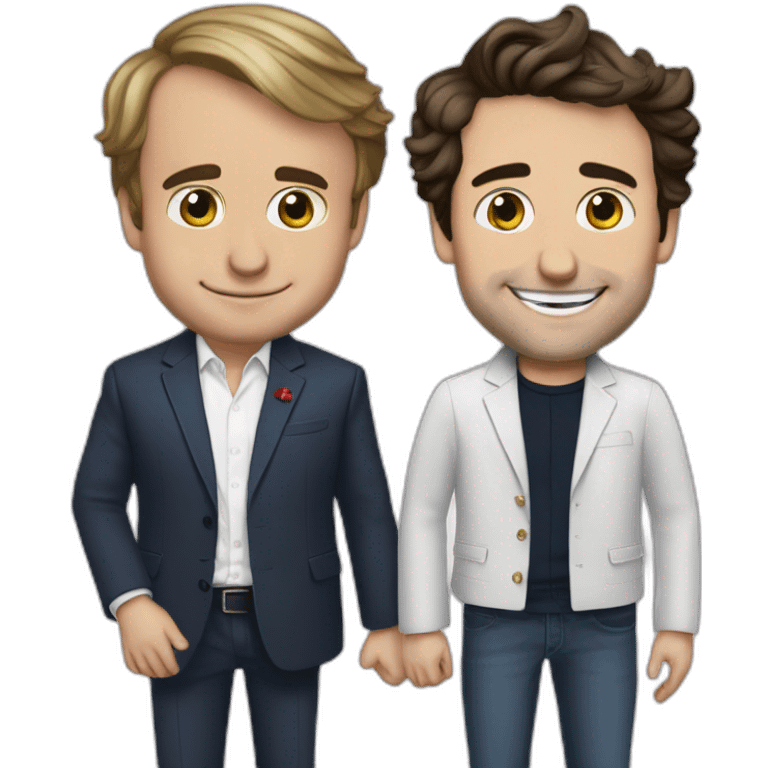 Emmanuel Macron in love with Justin Trudeau emoji