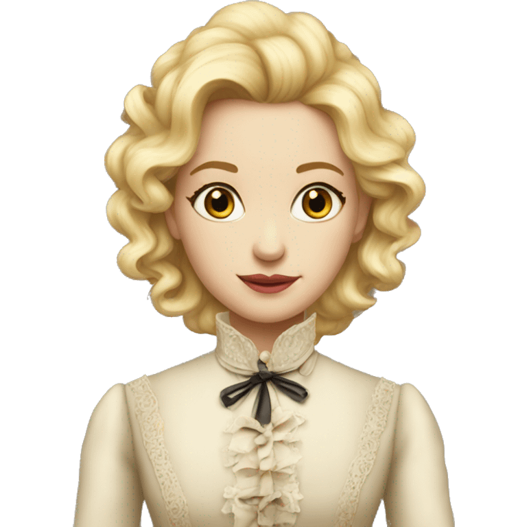 Blonde elegant Victorian girl emoji