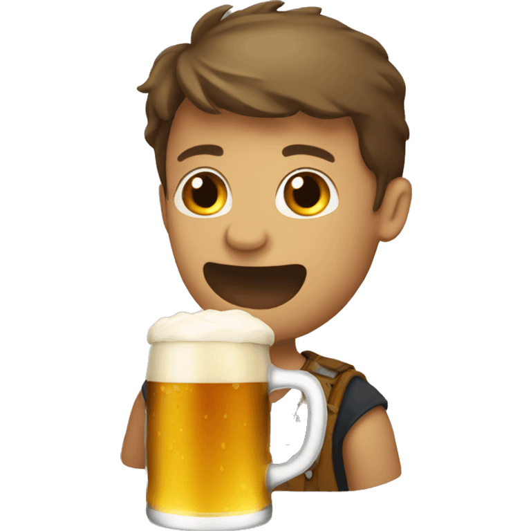 Drinking beer emoji