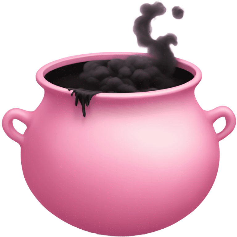 Light pink cauldron with black smoke emoji