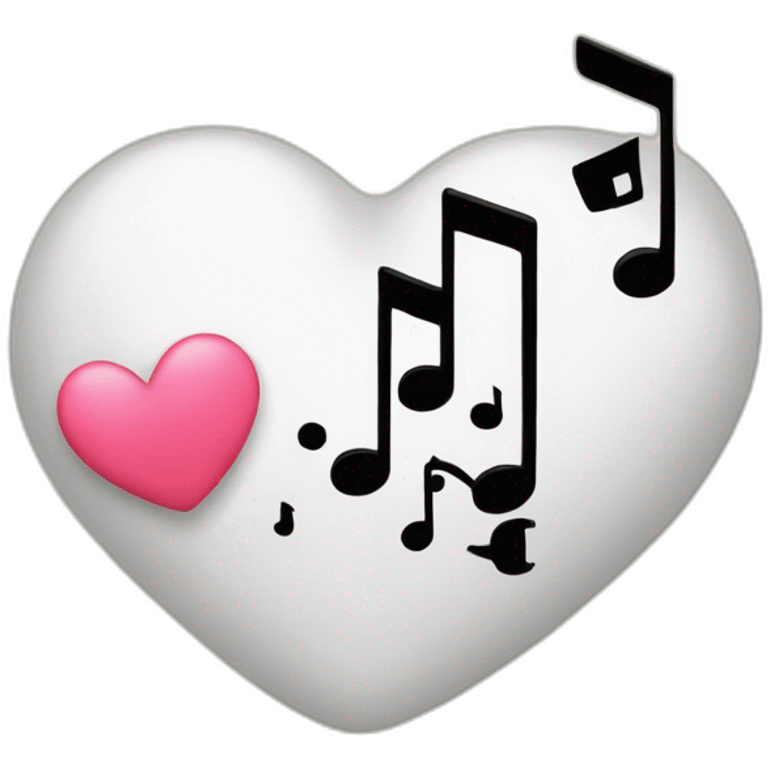 Coeur avec note de musique emoji