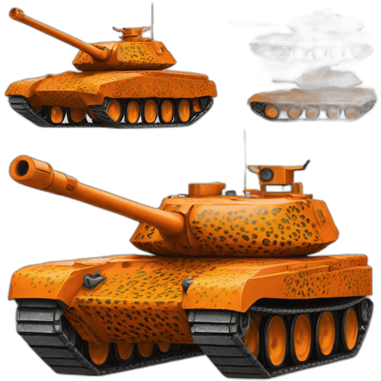 Orange leopard tank emoji