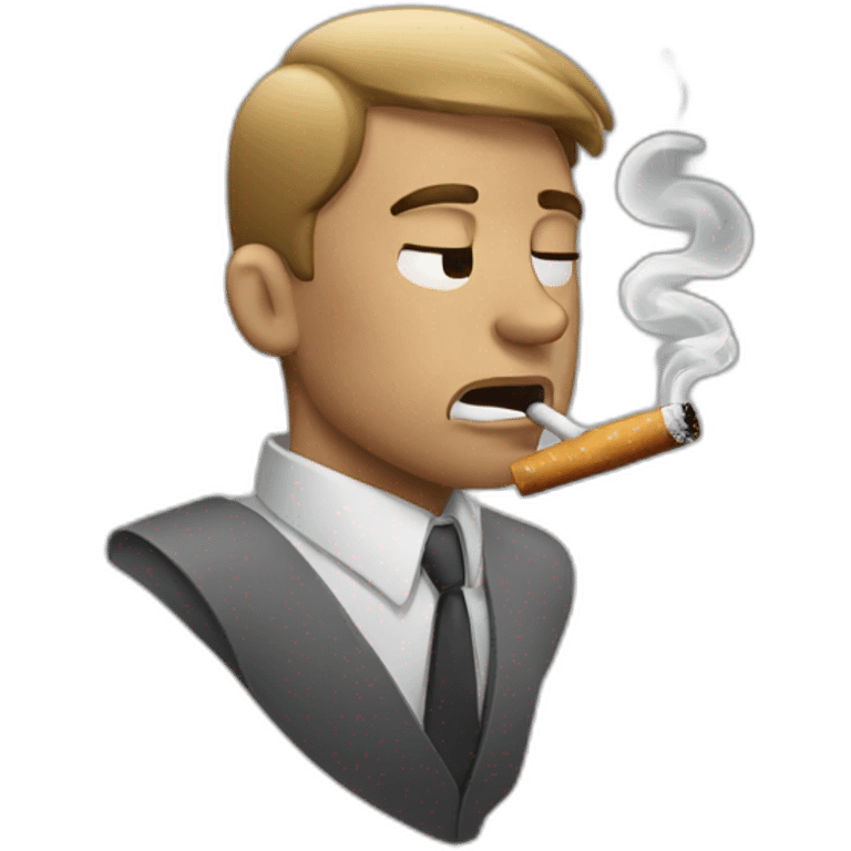 man smoking stressed emoji