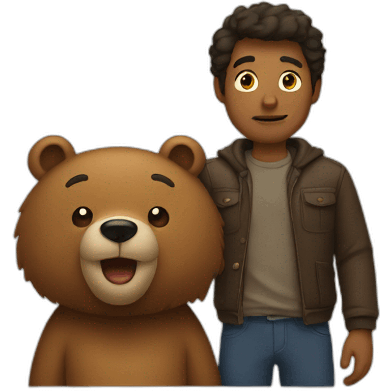 man and bear emoji