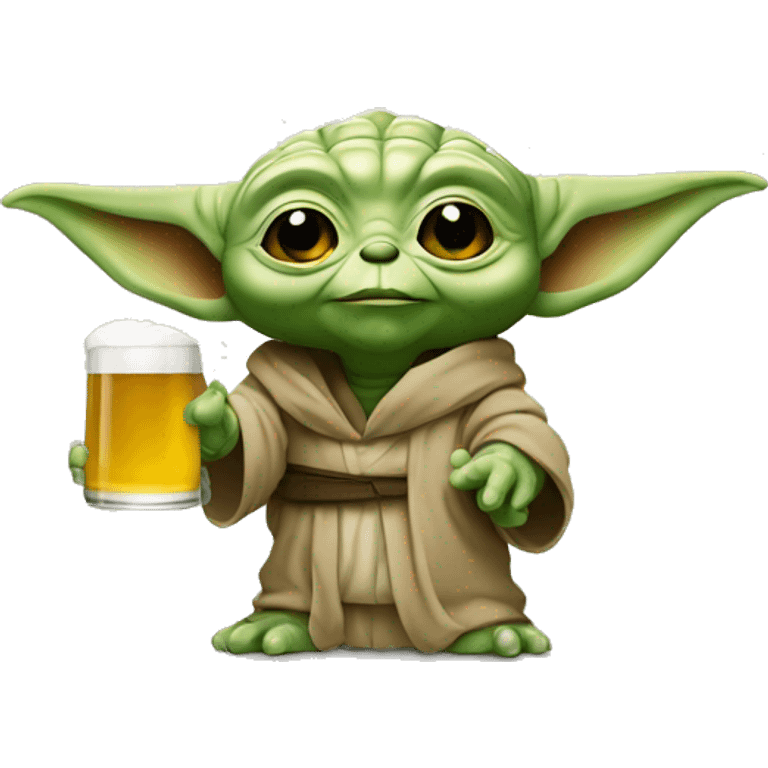 Yoda qui boit une bière  emoji