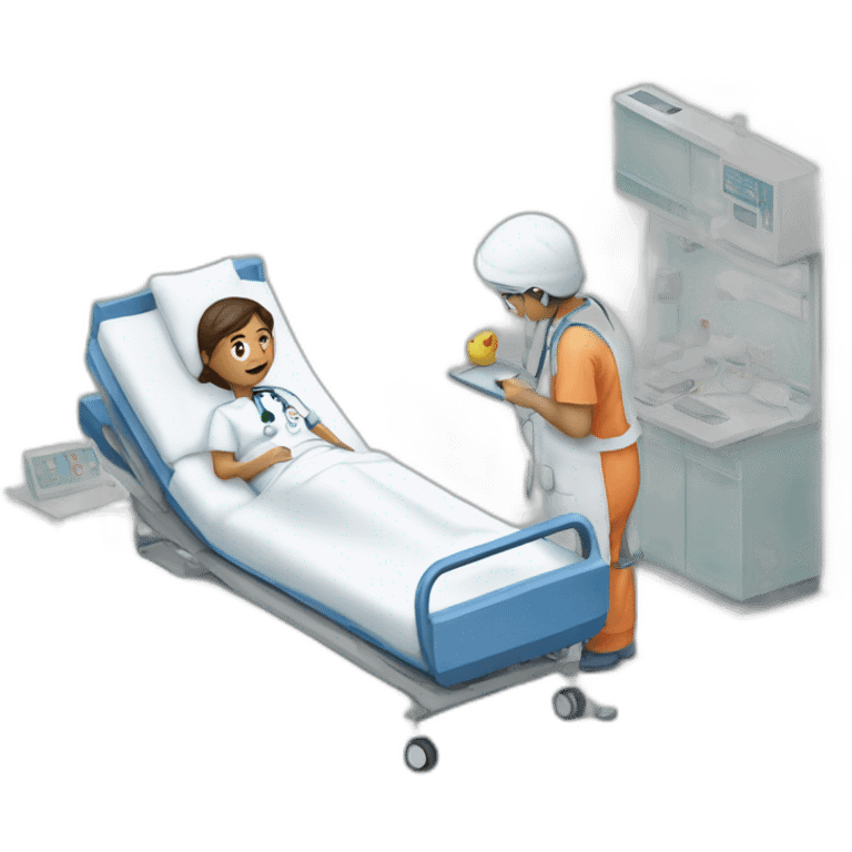 workers in a hospital emoji