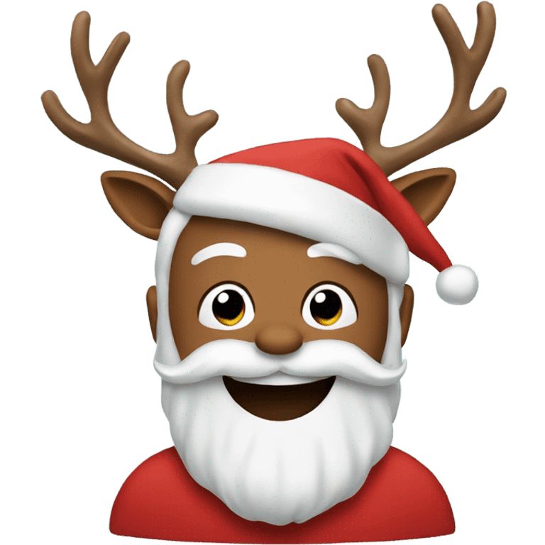 Santa and reindeer  emoji