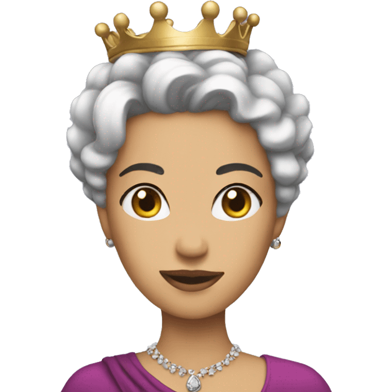 queen with short black hair  emoji