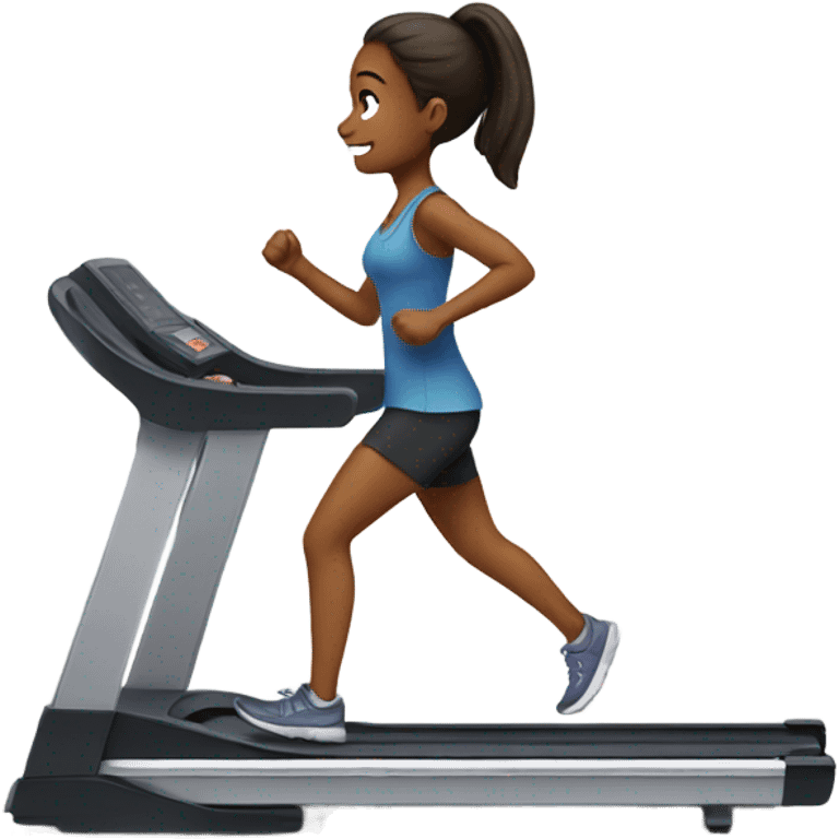 Girl on treadmill emoji