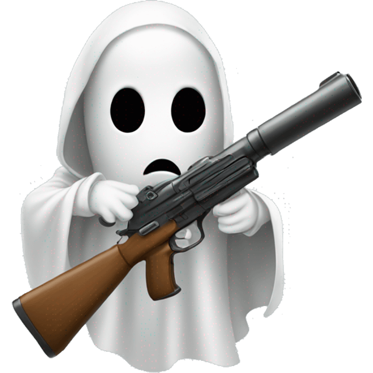 Ghost with gun emoji