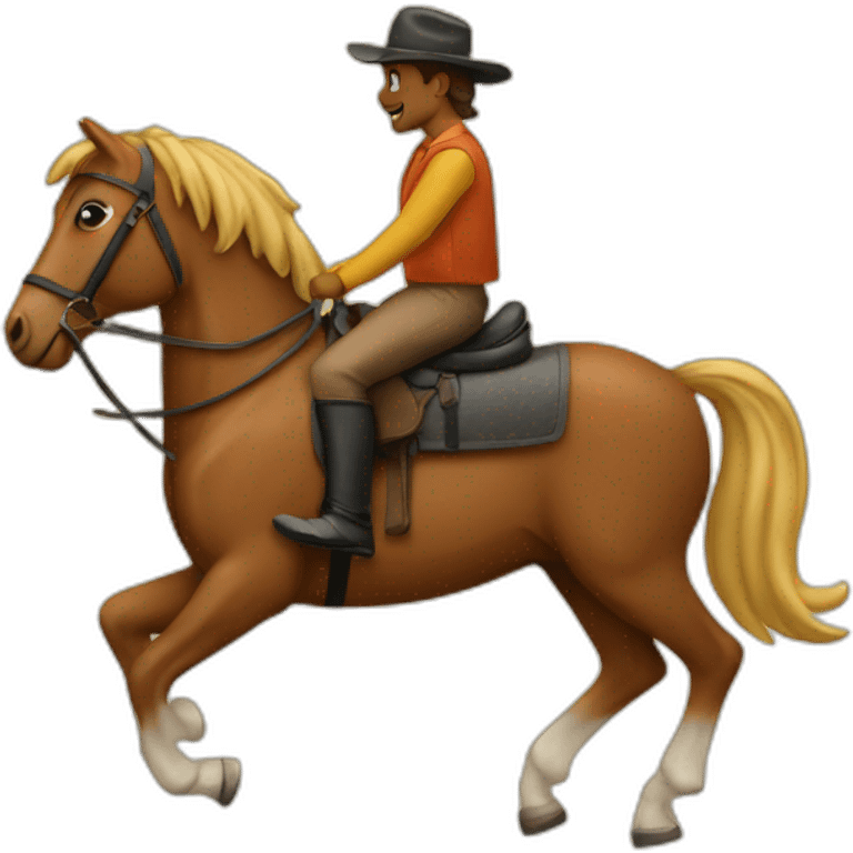 book riding a horse emoji