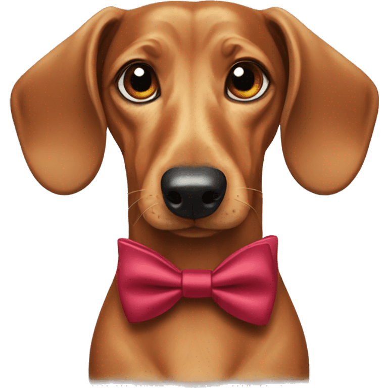 dachshund with a bow tie emoji