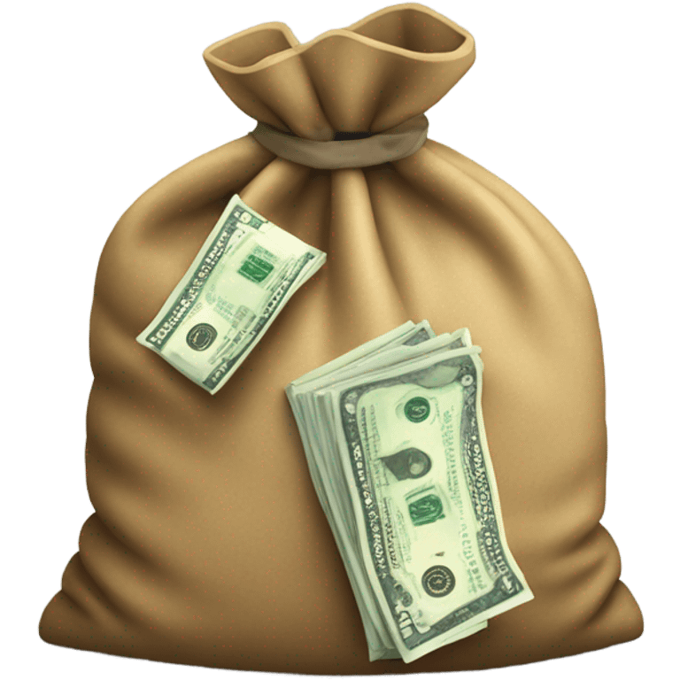 Bag of money with questi emoji