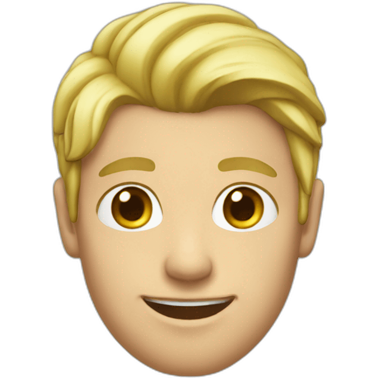 Blond men with ponytail Christmas  emoji