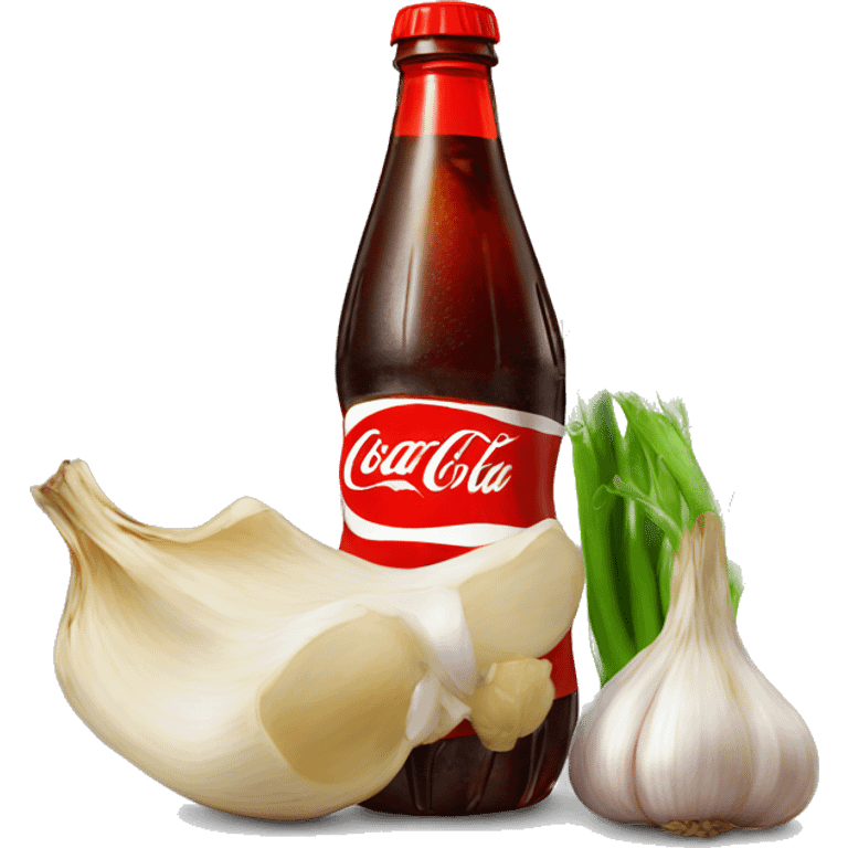 Coke with garlic emoji