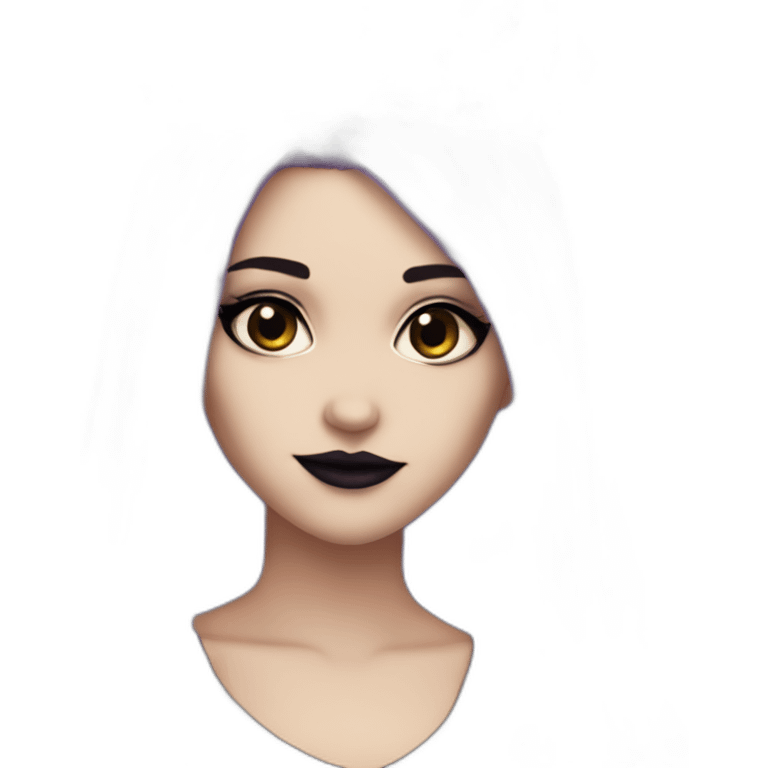 Elissabat-with-bangs-long-hair-dark-purple-and-black-vampire-goth-makeup-crown emoji