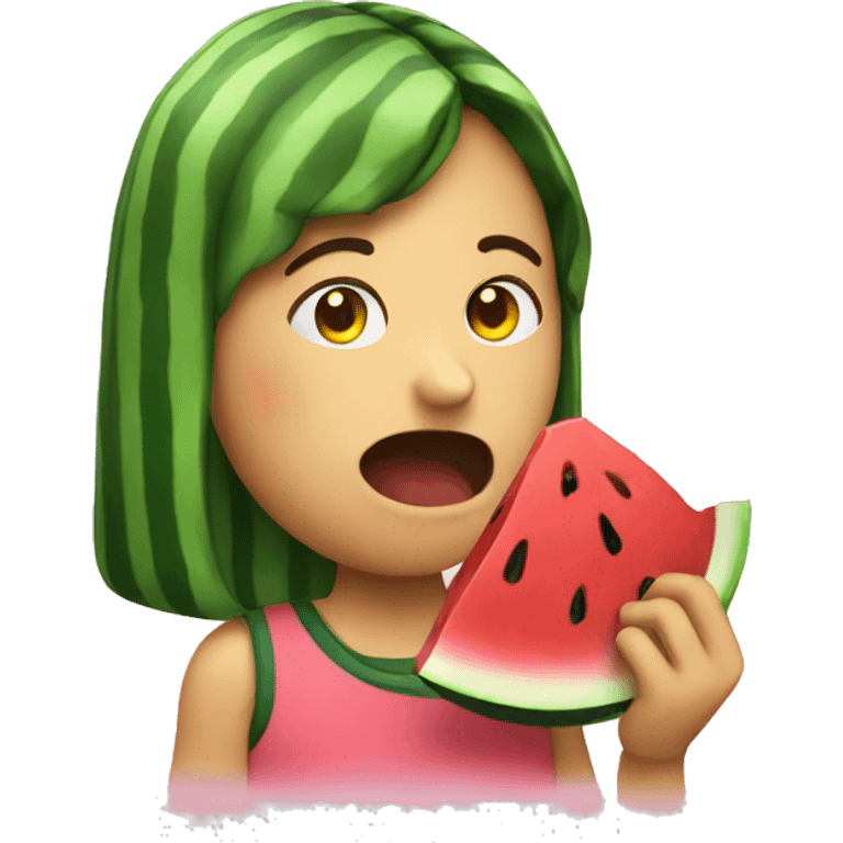 Person eating watermelon  emoji