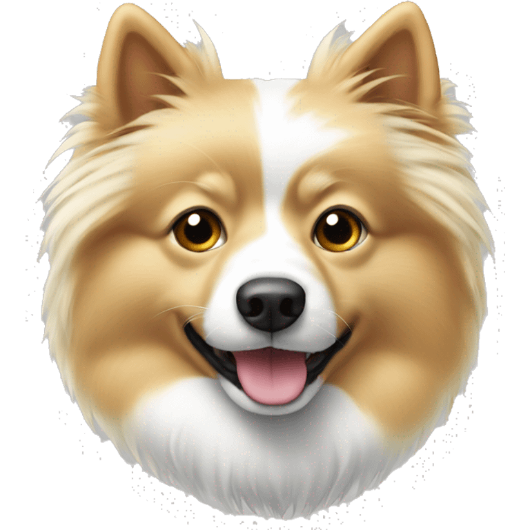 White and blonde spots spitz emoji