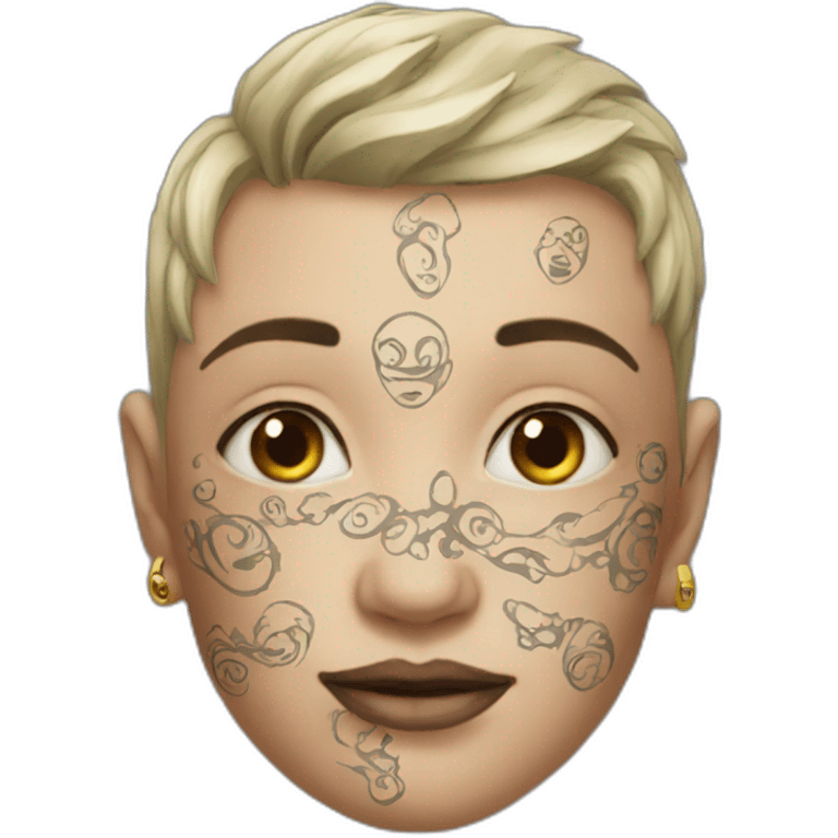 face-tattoo emoji