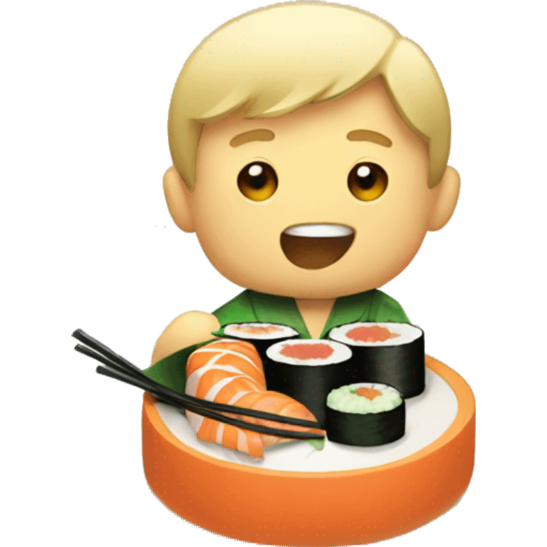 Eating sushi emoji