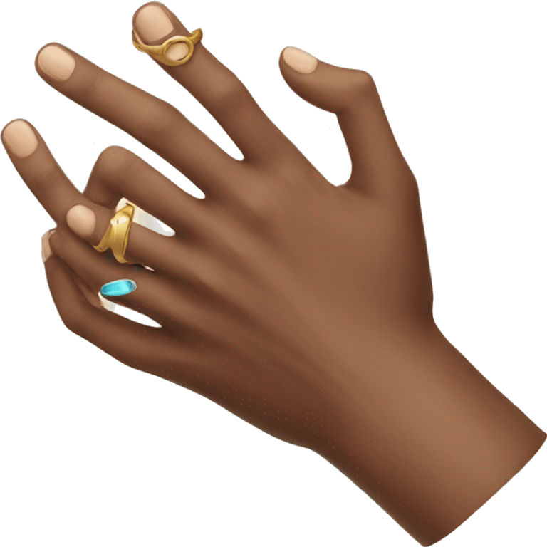 Hands with rings emoji