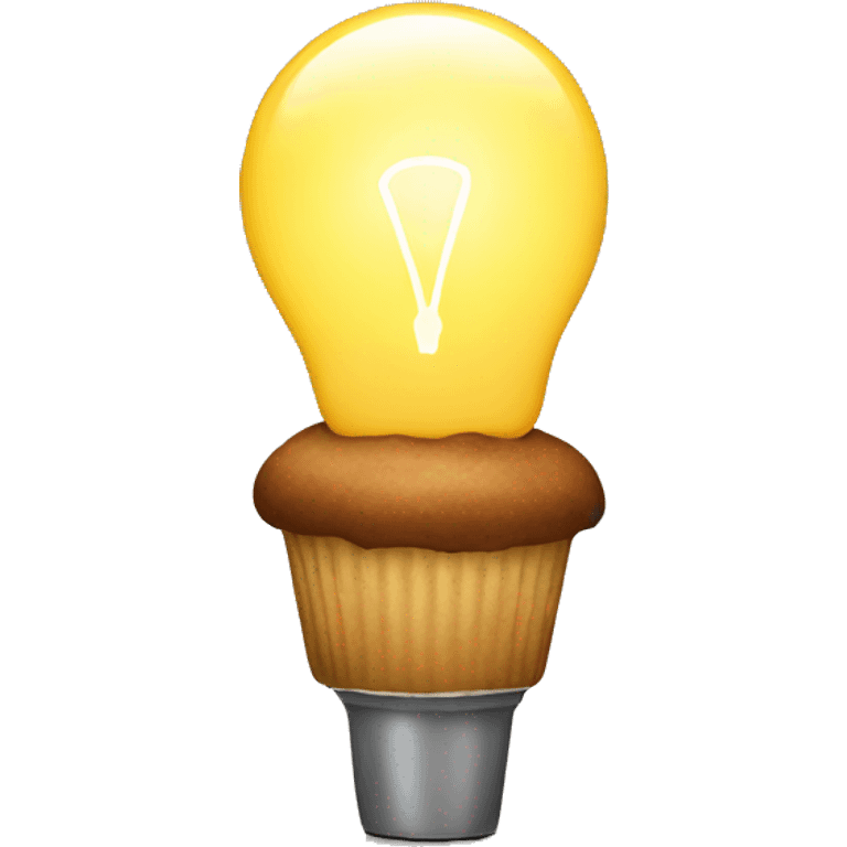 cupcake lightbulb emoji