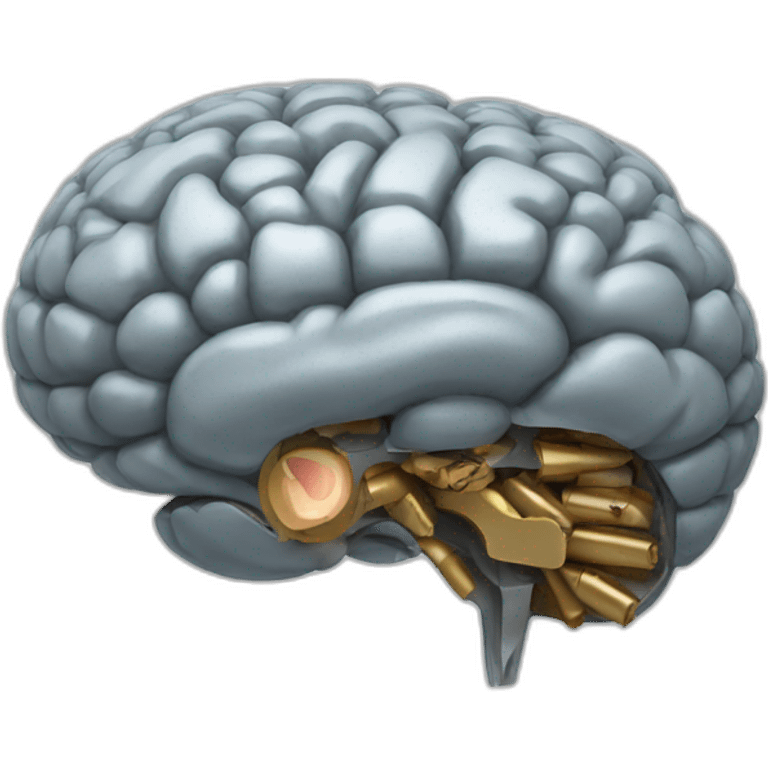 Bullet brain emoji