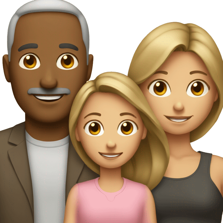 Mum, dad and daughter. emoji