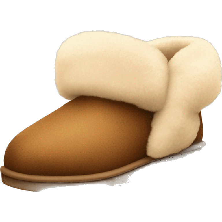 Ugg  brown fuzzy slipper emoji