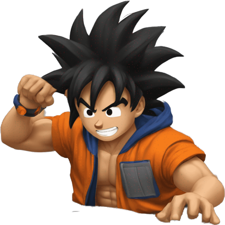 Goku djing with dj controller  emoji