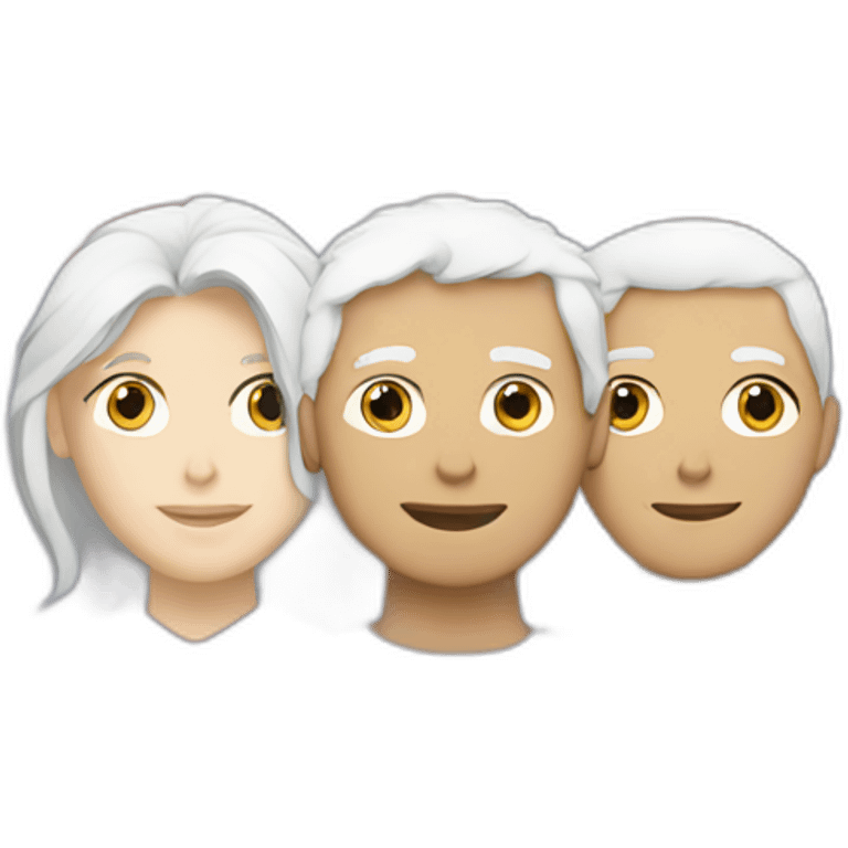 three white friends pride flag emoji