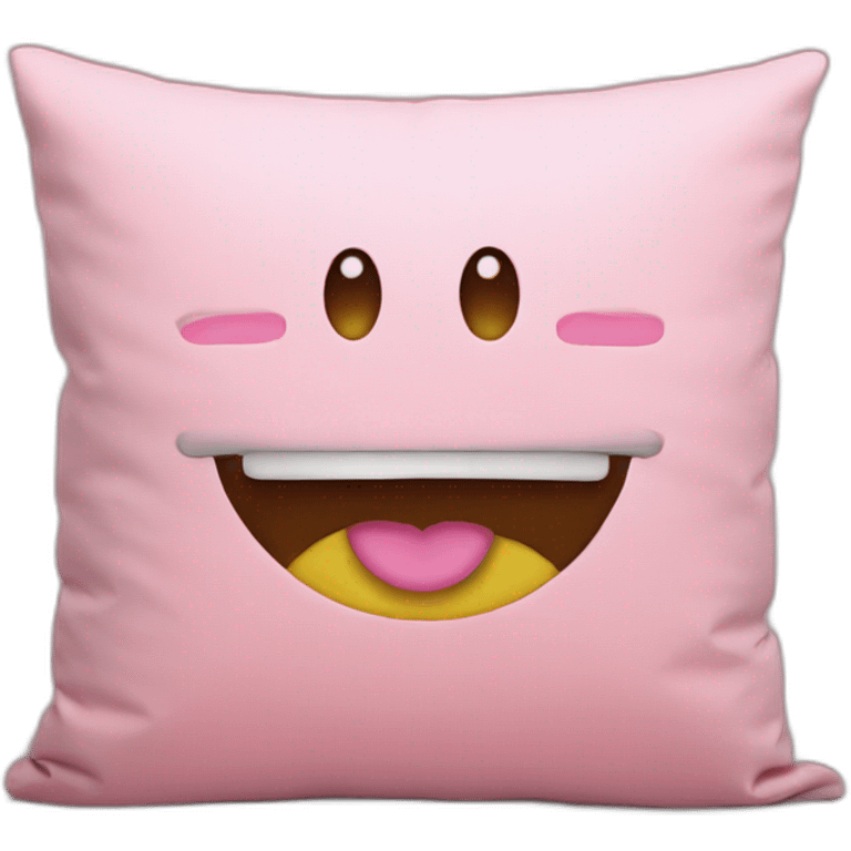 On a pink cushion emoji