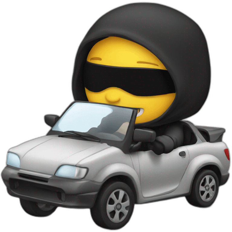 Ninja driving a car  emoji