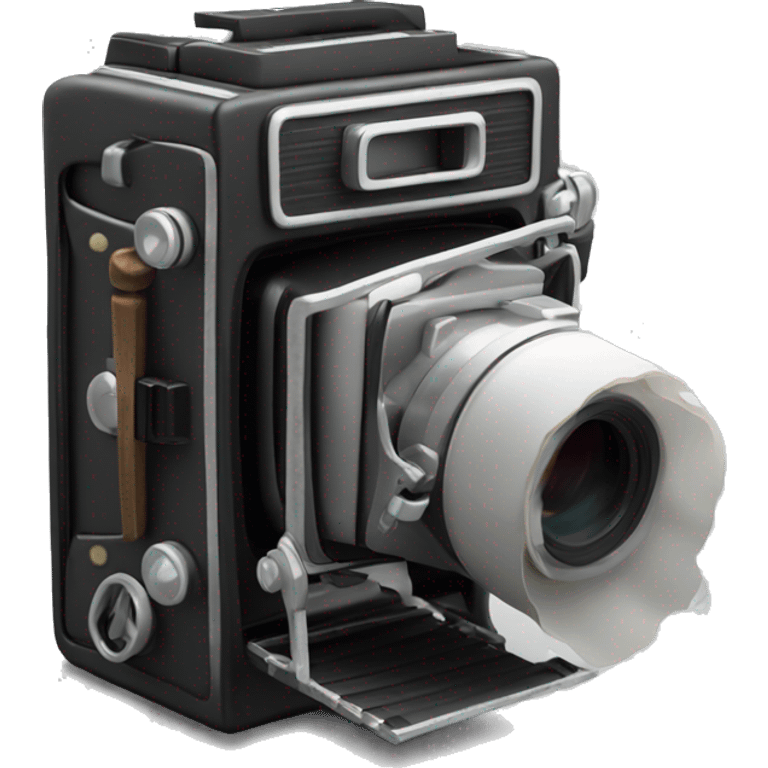 film camera with film ejecting from cartridge emoji