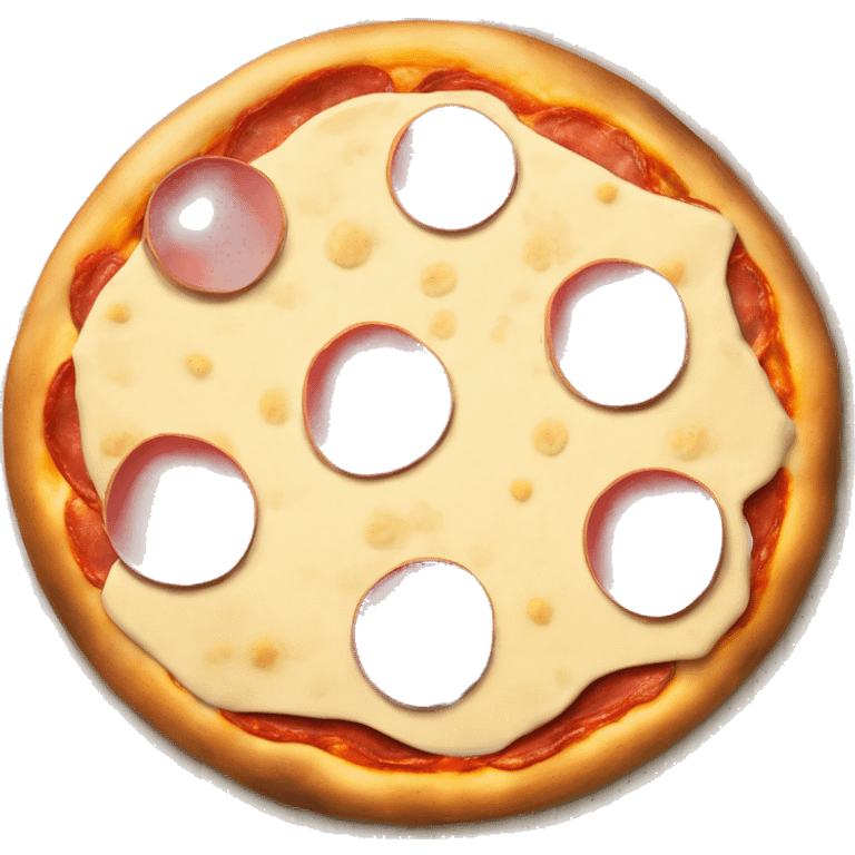 Pizza de jamón y queso tostada emoji