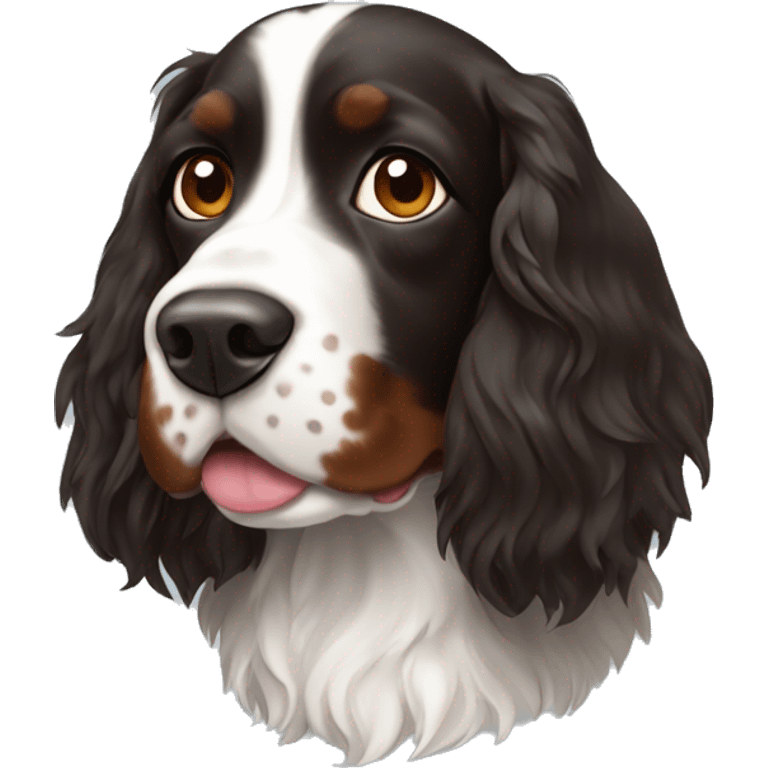 Tri colored Springer spaniel emoji