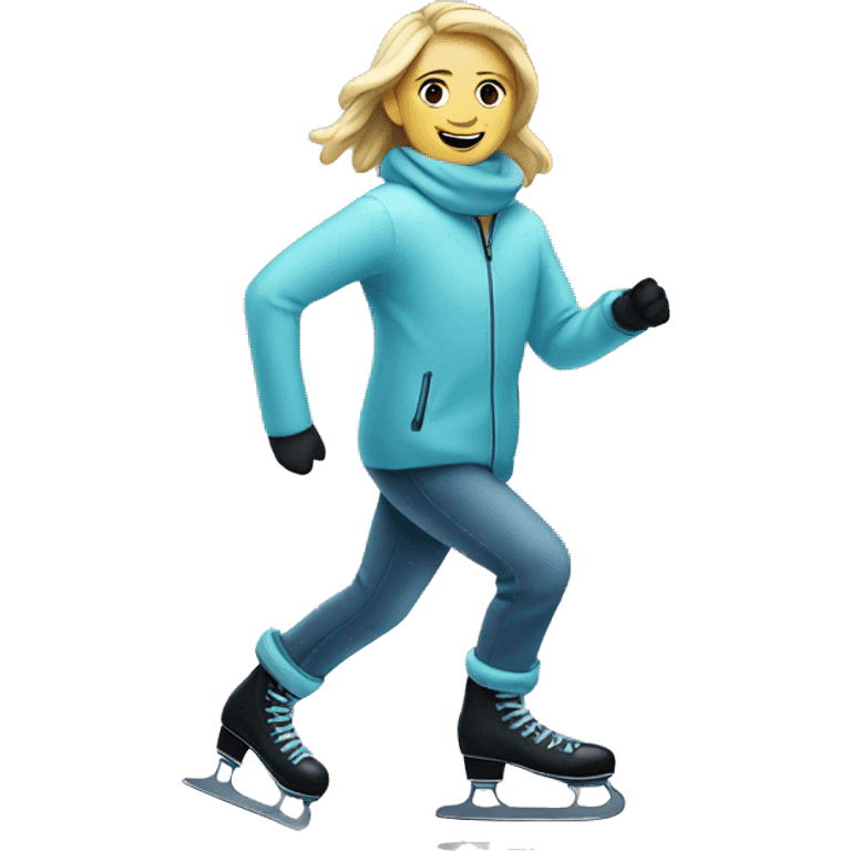 A person ice skating emoji