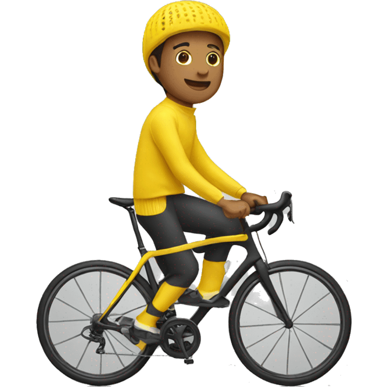 yellow sweater cyclist emoji