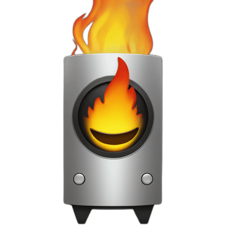 speaker with fire emoji