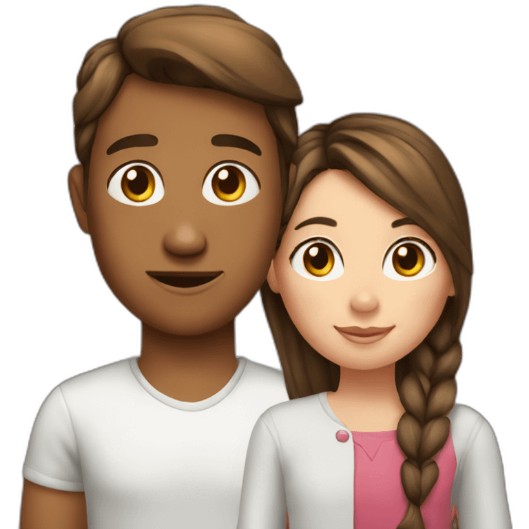 Spotted horse with a brown-haired girl emoji