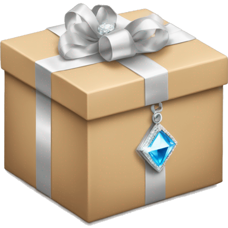 beige box with diamond ring emoji