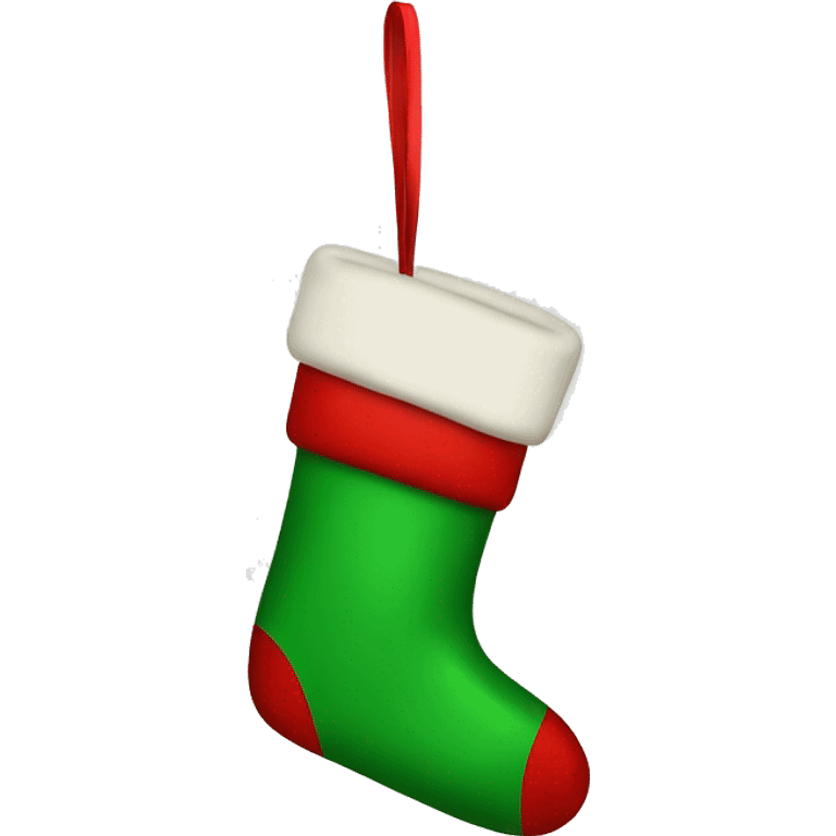 Christmas stocking soks with red and green colors emoji