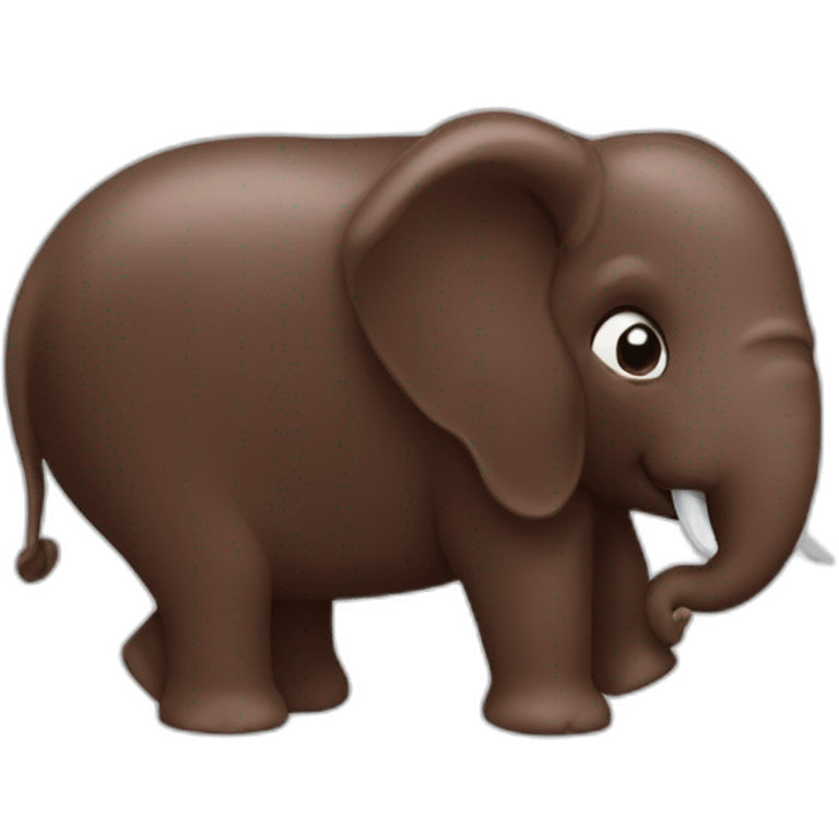 Chocolat sur éléphant emoji