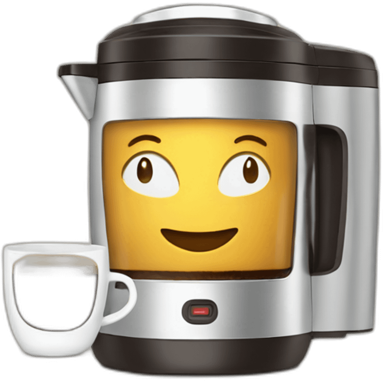 happy coffee maker emoji