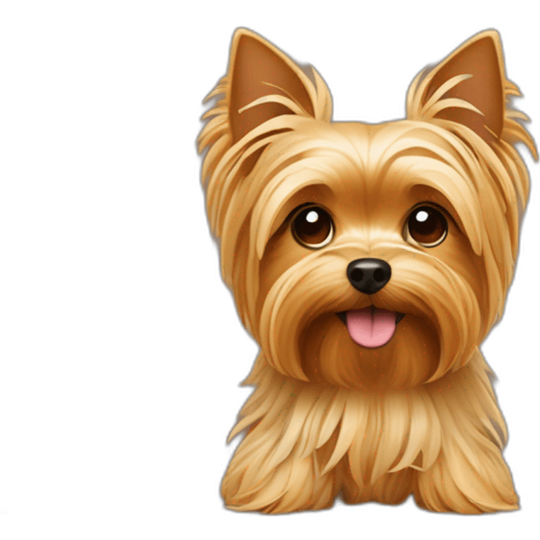 Yorkshire terrier sur un fond automnal emoji