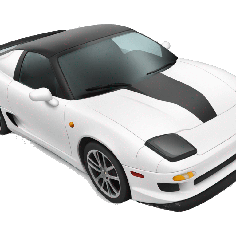 A black and white sports car emoji