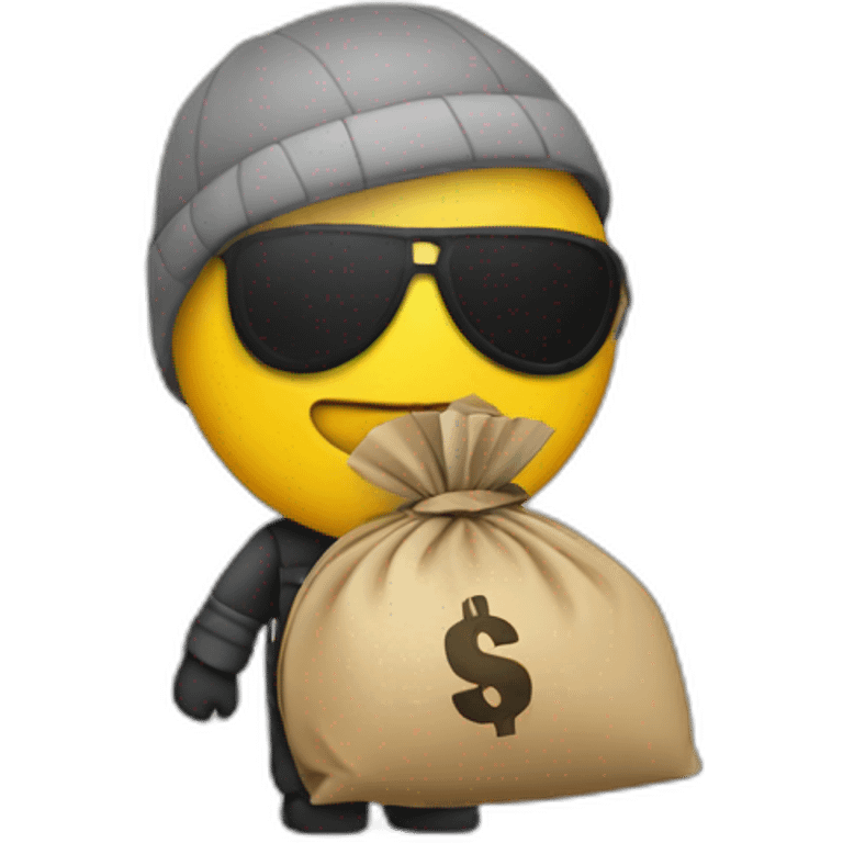 rober with money bag emoji