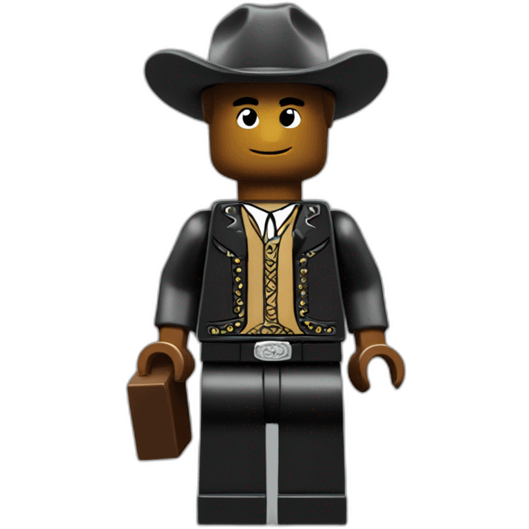 cool lego businessman cowboy emoji