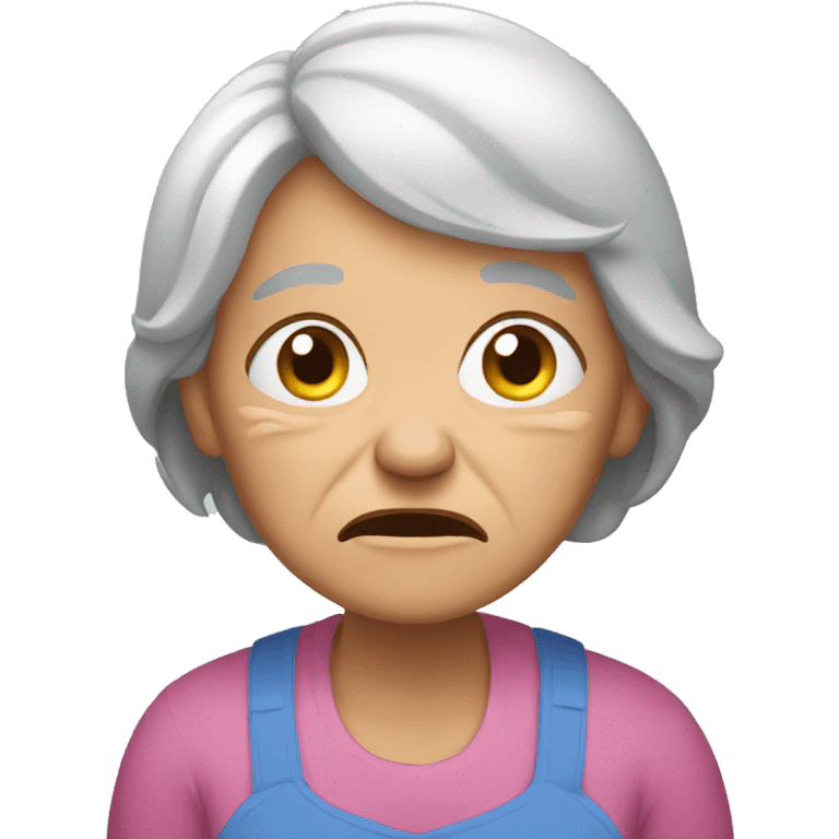 crying grandma emoji